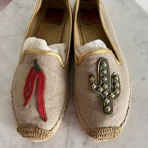 Tory Burch Santa Fe Espadrille Flats Size 7.5